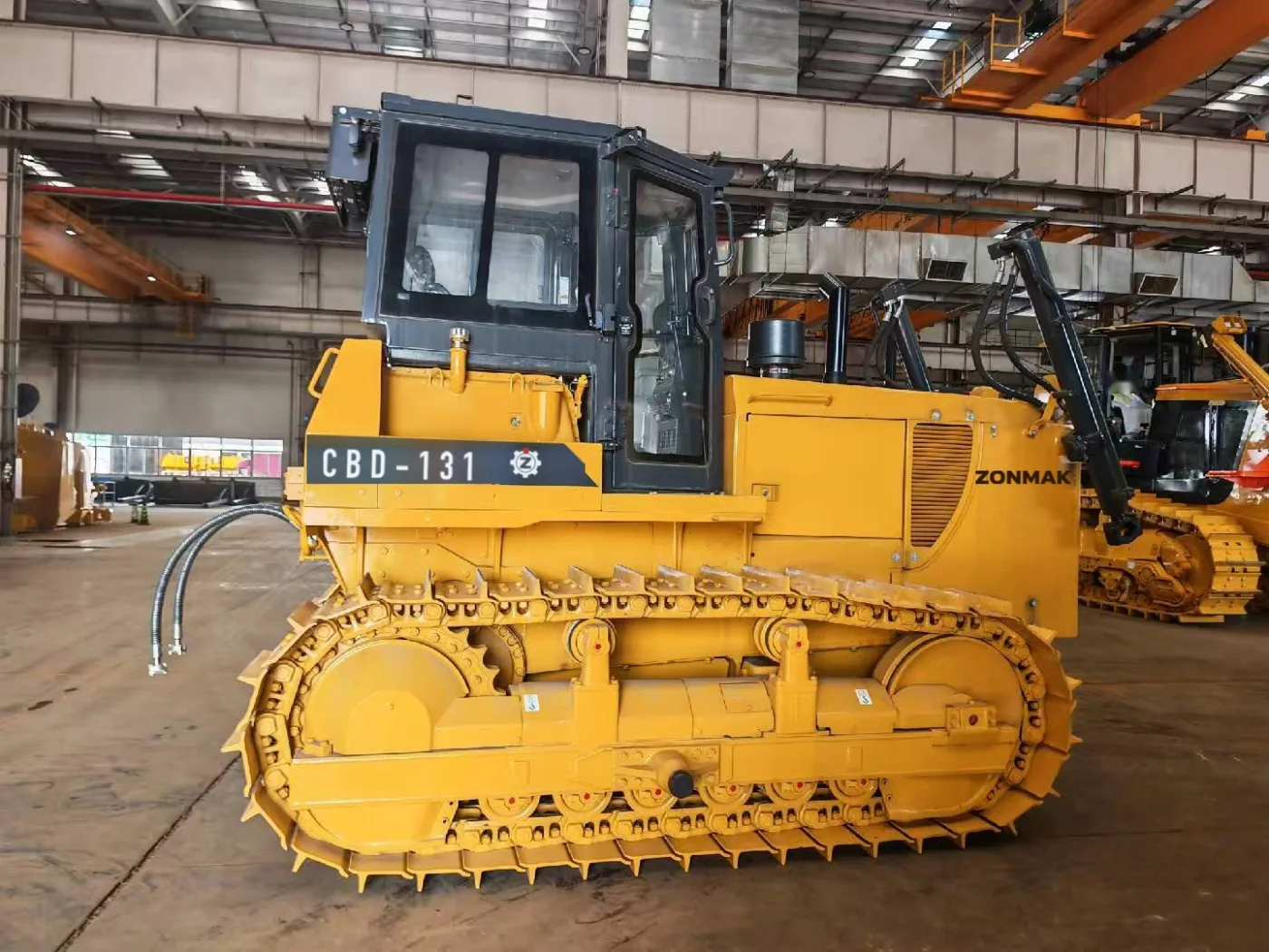 CBD-131 crawler bulldozer, side elevation, photographed at the plant