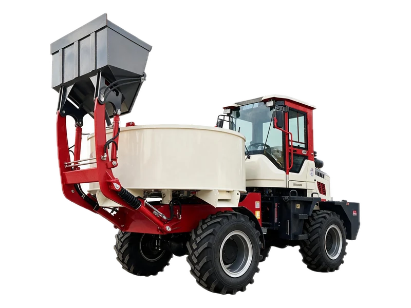 Bucket raised, rear three-quarter