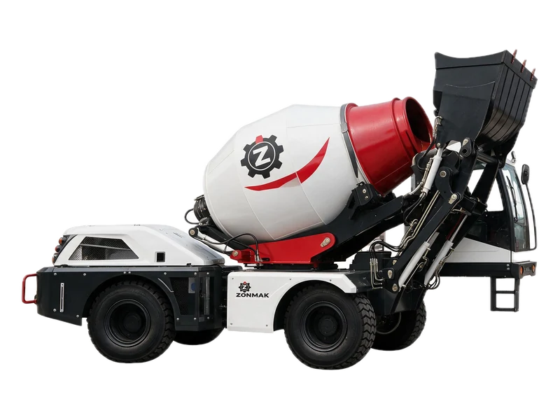 Loading bucket raised, side profile